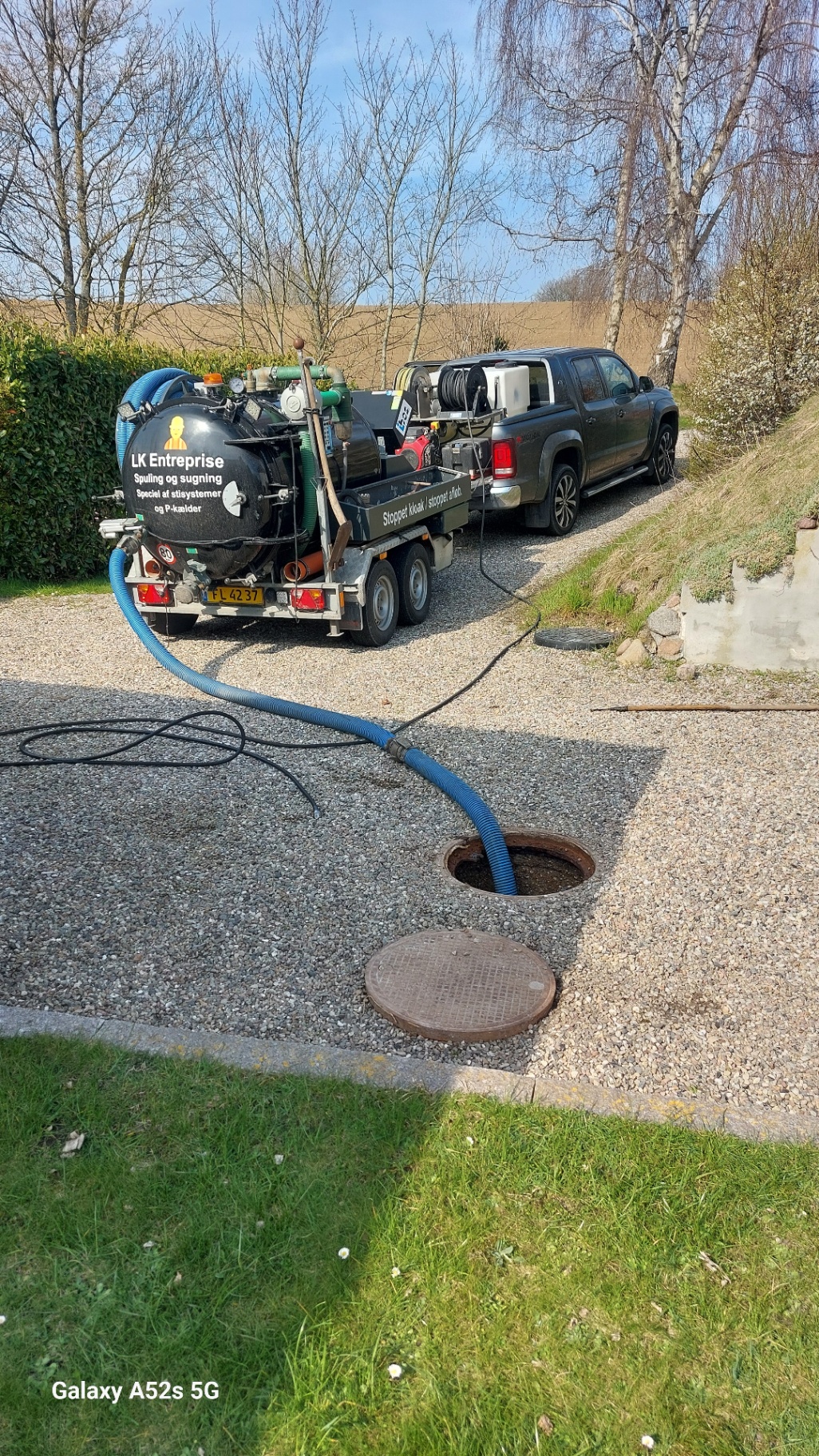LK Entreprise kloakservice på vej